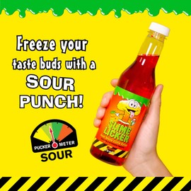 TOXIC WASTE Sour Snow Cone Syrup Pack - Three 12 oz bottles of flavor - Cherry, Blue Razz, & Green Apple, Made in USA - Nut, Soy, Dairy Free - Flavor Fluffy or Crunchy Snow Cones by Hawaiian Shaved Ice