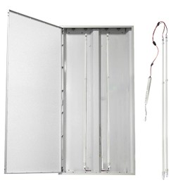 jimwhen 2Pack 3500K Warm Soft kit, 4FT LED Magnetic Mount Retrofit Kit, 24W = 60W Fluorescent Light, Super Bright 3600LM, Recessed Panel and Troffer Light Retrofit kit, Quick Repair, Transparent Cover