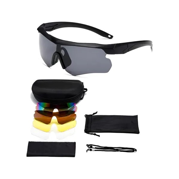 Lentes Tácticas Goggle Militares Con 5lentes