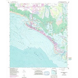 Florida Maps - 1958 Fort Myers Beach, FL - USGS Historical Topographic Wall Art : 24in x 30in, Large Wall Art Map