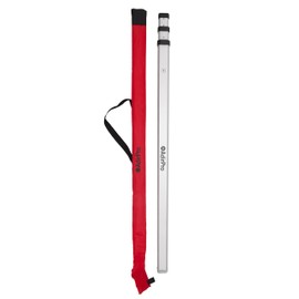 AdirPro 9 FT Dual Sided Aluminum Grade Rod - 8ths, 5 Section Telescopic Rod with Carrying Case