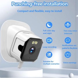 Vikye Cámara de Ventana 2K, Cámara de Vídeo de Seguridad Interior WiFi 2,4G 5G con IA Antideslumbrante 5G WiFi Visión Nocturna en Color para Mirar hacia Afuera
