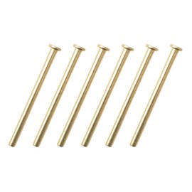 INCREWAY Door Hinge Pins, 6PCS Residential Door Hinge Pins 3.5 Inches Durable Modern Style Hinge Pins for Interior Door Security Replacement, Gold