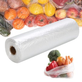 PAPRMA 12” x 20” Plastic Produce Bags, Food Storage Bags 350pcs on a Roll, Clear Produce Bag for Food Vegetable Bread Fruit Meat - 1 Roll