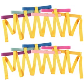 TecUnite 2 Packs Short Walking Rope with 12 Handles Outdoor Safety Daycare Rope Leashes for Preschool Kids Children Toddlers Daycare Schools Teachers, 12 Children 2 Adults(Cute Color)