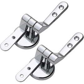 Toilet Seat Hinges, Replacement Hinges Made of Zinc Alloy Toilet Seat Replacement Parts for Toilet Lid Attachment