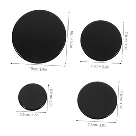 SEWACC 4Pcs Gas Stove Burner Caps Replacement Kit Flame Head Covers for Gas Hob Easy to Clean Install Compatible with Stovetops Enhances Kitchen Style