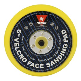 Neiko 30623 un lijado Pads 6-inch Face gancho y bucle de velcro para Random Orbital Sanders, 1 pieza