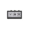 Monograph Clock, rubber, plastic, PVC and aluminium, black, 19 x