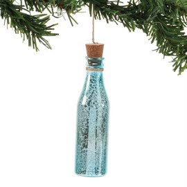 Department 56 Gone to The Beach Glass Bottle, 7" Hanging Ornament, Multicolor