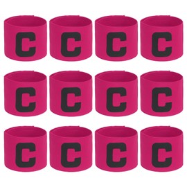 PATIKIL Fußball Kapitänsbinde, 12 Stück Kapitänsarmbänder für Fußball Elastische Kapitänsbinde Sport Kapitänsarmbänder für Jugendliche Erwachsene Fußballteamtraining Pfirsich