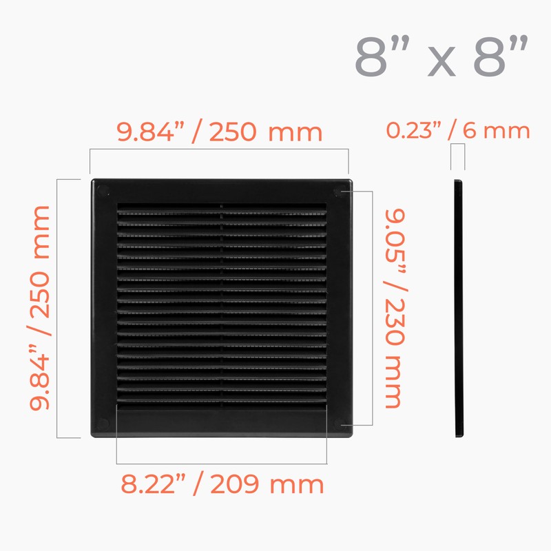 HVAC OV 10" x 10" (Outer Size) Square Air Vent