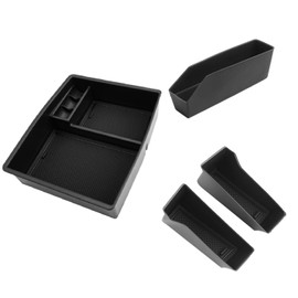 LANGBEAN Center Console Organizer for 2024 2025 2026 Toyota Tacoma (4th Gen), Armrest Organizer, Door Side Organizer & Gear Shift Tray, 2024-2026 Toyota Tacoma Interior Accessories 4-Piece Set