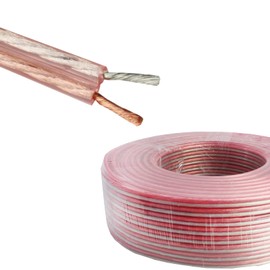 Speaker Wire OFC Oxygen-Free Copper Audio Cable 10 12 14 16 18 AWG Low Signal Loss for Car/Home Audio Sound Equipment (10 AWG - 6M)