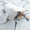 VOGOL Gray Birds Valance for Kitchen Windows Floral Print Window