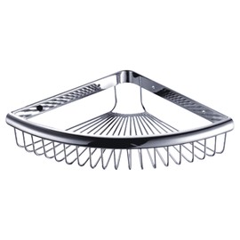 Shower Caddies Corner Shelf for Bathroom Brass Basket Organizers and Storage Shampoo Soap Holder Polished Chrome