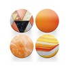 4 x Round Art Deco Coasters - Orange Agate Marble