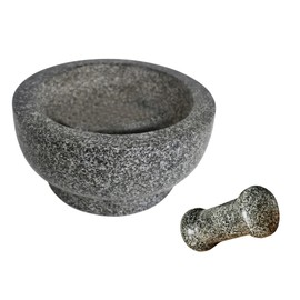 IMUSA 8.5" Traditional Heavy Duty Polished Granite Molcajete for Fresh Guacamole, Salsa, Pesto, Herbs, Spices