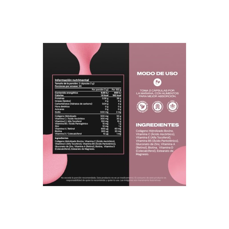 Colágeno Hidrolizado con Biotina y Zinc VITAL BOTANICS