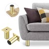 Sumnacon 4PCS Aluminium Alloy Furniture Legs - Round Adjustable Sofa