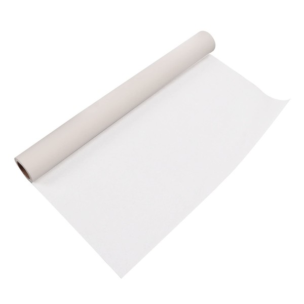 Rollo de papel de calco,18 pulgadas de ancho, blanco,alta transparencia, patrón de absorción de tinta transparente,boceto de papel y rollo de calco para dibujar patrones de costura (46 m / 150,9 pies)