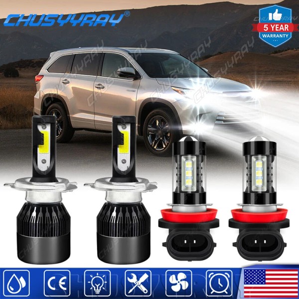 CHUSYYRAY For Toyota Highlander 2008-2010 H4 LED Headlight + H11
