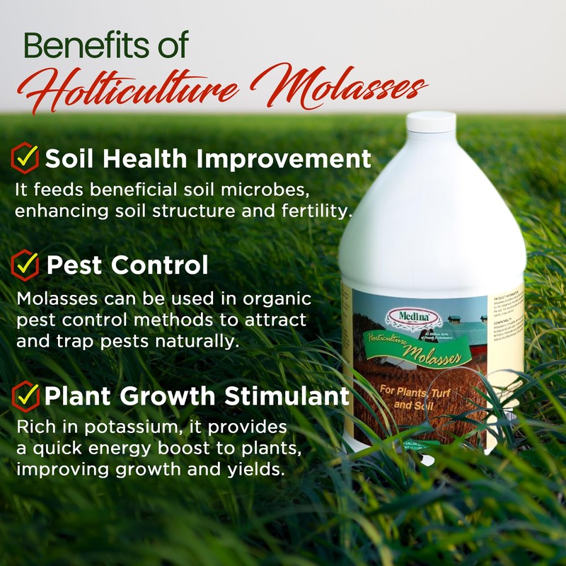 Medina Horticultural Molasses - Nutrient-Rich Plant Juice & Molasses Gallon