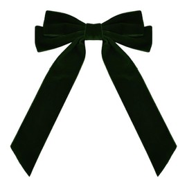Green Velvet Hair Bows for Girls Ribbon Bow Hair Clips Alligator Hair Ribbons Clips Hairpins Dark Green Bowknot Hair Barrette for Toddlers Cute Christmas Hair Accessories for Teen Girls