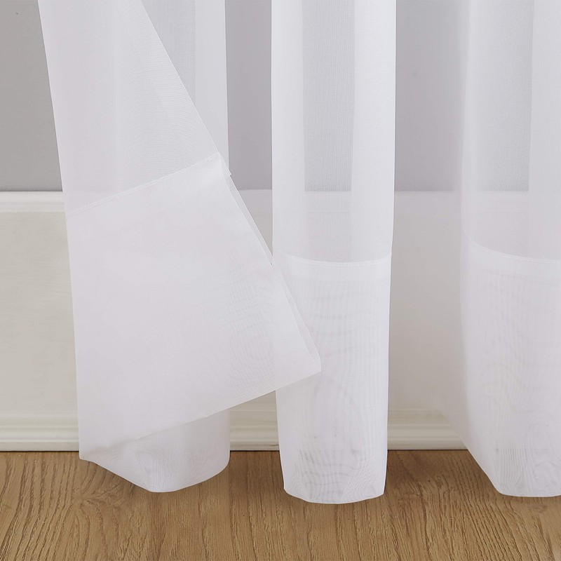 Megachest Woven Voile super wide metallic ring top Curtain 1