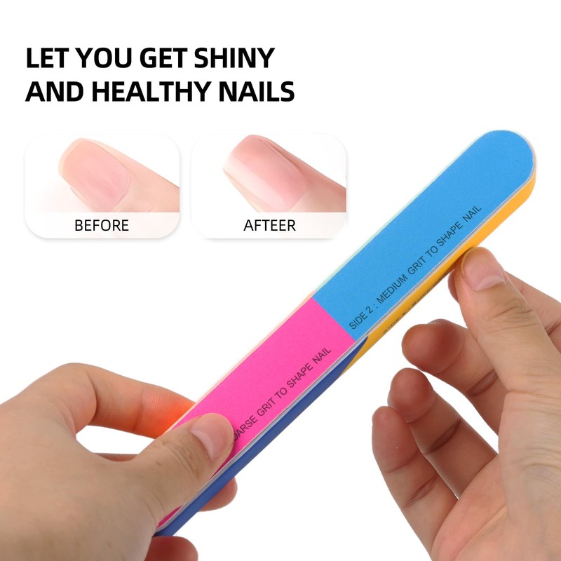 10 Pcs 7 Way Nail Buffer Blocks Nail Files Buffing
