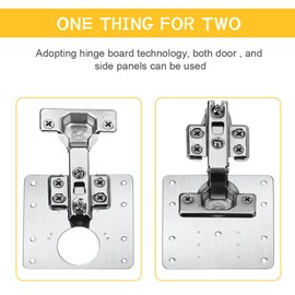 flintronic Stainless Steel Hinge Repair Plate, Kitchen Hinge Repair Plates with Screws, 9 x 9 cm Kitchen Hinge Repair Kit Door Cabinet Home Furniture Drawer Boxes Window
