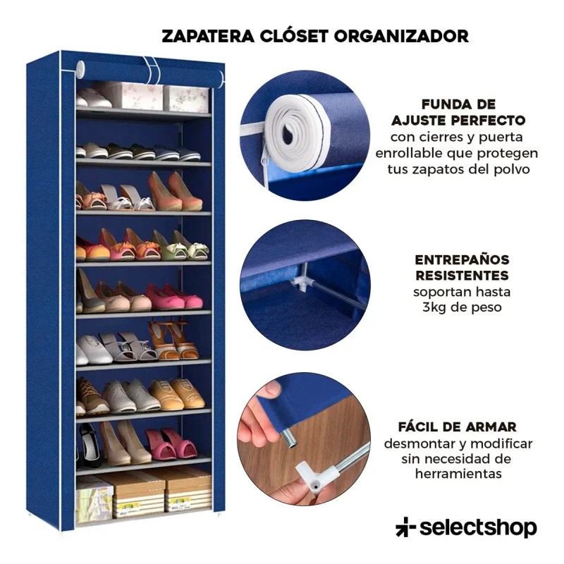 Mueble Zapatera Armario Organizador Repisa Armable Multiusos