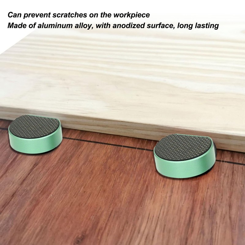 4 Pcs 19mm Bench Dog Green Aluminum Alloy Workbench Peg