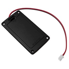 E-outstanding Pickup Battery Boxs 9V Black Battery Holder Case with 2 Pin Plug Wire for Active Guitar Bass Pickup
