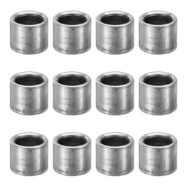 PATIKIL M8 Steel Spacers, 12 Pcs Metal Spacers Steel 8mm ID x 12mm OD x 10mm L Carbon Steel Spacer Screw Standoff Round for 5/16in or M8 Screw Bolts
