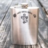 HipFlaskPlus 8oz Fortis Fortuna Adiuvat Stainless Steel Flask