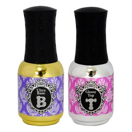 Nail Recipe Gel Nail Gel Non-Wipe Top Gel Base Gel Soak Off Self Nail (5ml Top & Base)