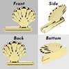 BUNCHBRAVO Nautical Shell Place Card Holders, Set of 12 Gold