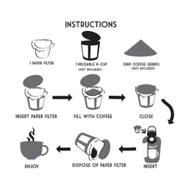 canFly Disposable K-Cup Paper Filter for Keurig Single Cup Coffer Filters Compatible with Ekobrew, EZ-Cup and Other Reusable K-Cup Filters (300 Count)