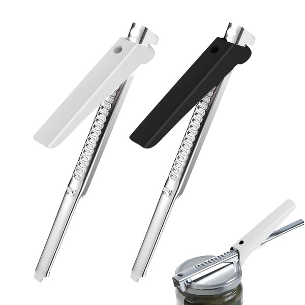 WJWINER Pack of 2 Jar Openers, Manual Lid Opener, Stainless