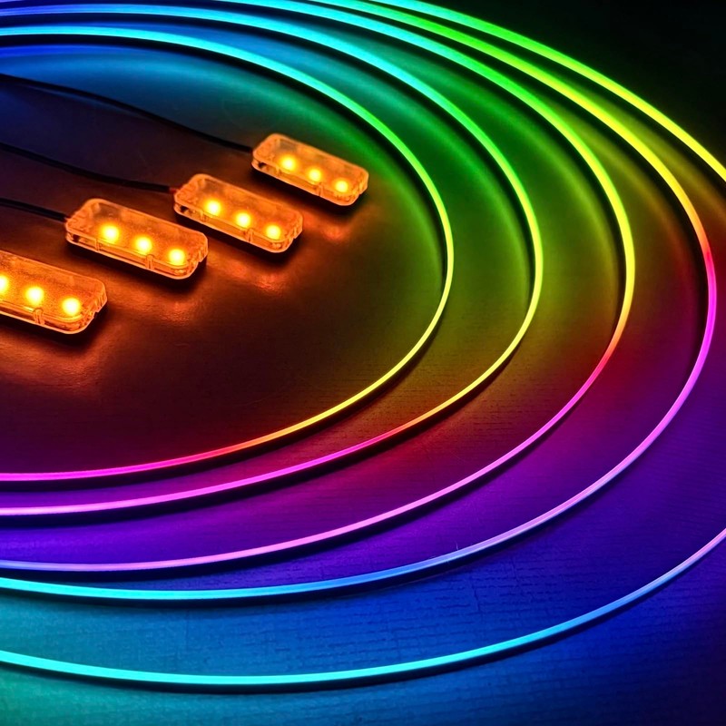KENANEK 55.12inch Acrylic LED Lights for Car–6 Dreamcolor Interior Car