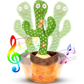 Volume Control Talking Cactus Toy – Singing Dancing Repeating Toy for Babies & Toddlers, Speech Development Gift, Musical Plush Toy for 1 2 3 Year Old Boys & Girls
