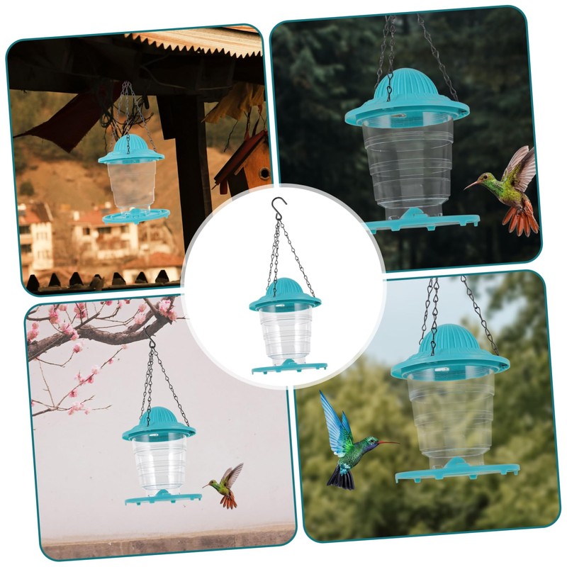 Sosoport Automatic Hummingbird Feeder Wild Bird Feeder Easy Refill Hanging