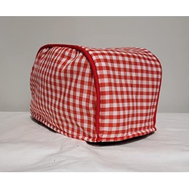 Simple Home Inspirations Red Check Toaster Cover (2 Slice Small (7.5h x 11.5w x 6.5d))