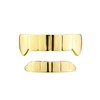 Gold Smooth Pure Color Grillz Teeth Cap for Upper and