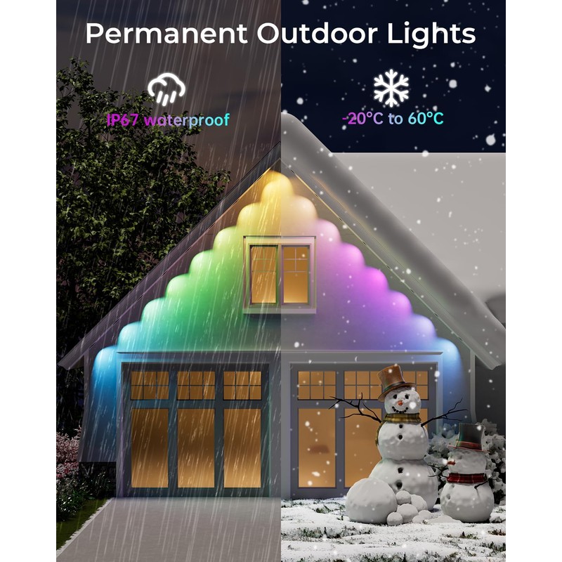 CINOTON Control Box only Permanent Outdoor Lights 50ft/100ft/150ft/ 200ft.