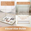 AMGSH Glass Display Box, Golden Vintage, Square, 2.6 x 10.4