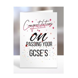Congratulations on passing your GCSE'S Card, Gifts for Men or Women, Presents for Christmas, Greetings Card, Him, Her, Female, Male, A5-115_48