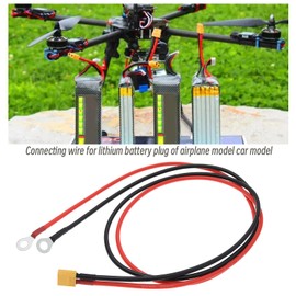 Create idea XT60 to O Ring Terminal Cable XT60 Male to O-ring Male Cable XT60 to O Ring Connection Wire Accessories for Remote Control Aircraft Toy Cars FPV Drone