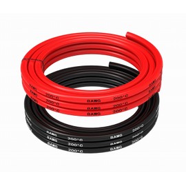 8awg Power Cable, Battery Cable [5 ft Black and 5 ft Red] 8 Gauge-1650 Strands of Tinned Copper Wire, Solder Through Quickly